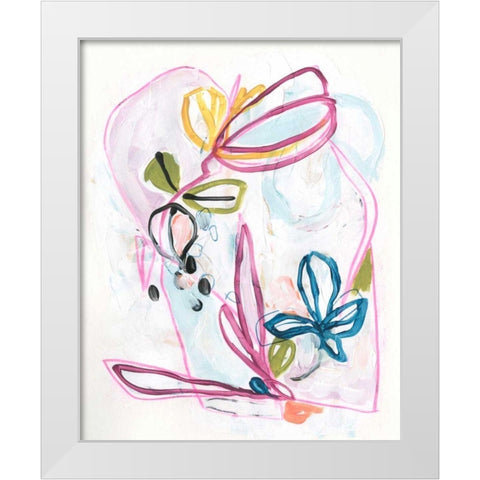 Garden Allusion II White Modern Wood Framed Art Print by Vess, June Erica