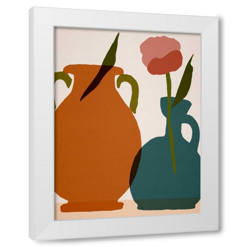 Flower Dance IV White Modern Wood Framed Art Print by Wang, Melissa