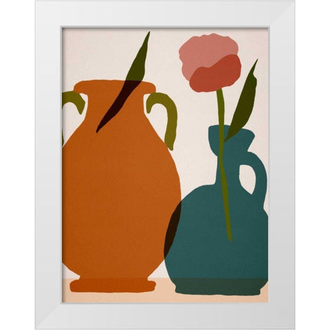 Flower Dance IV White Modern Wood Framed Art Print by Wang, Melissa