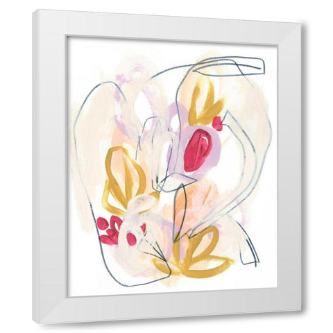 Balance Bloom I White Modern Wood Framed Art Print by Vess, June Erica