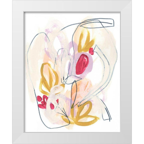 Balance Bloom I White Modern Wood Framed Art Print by Vess, June Erica
