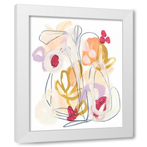 Balance Bloom III White Modern Wood Framed Art Print by Vess, June Erica