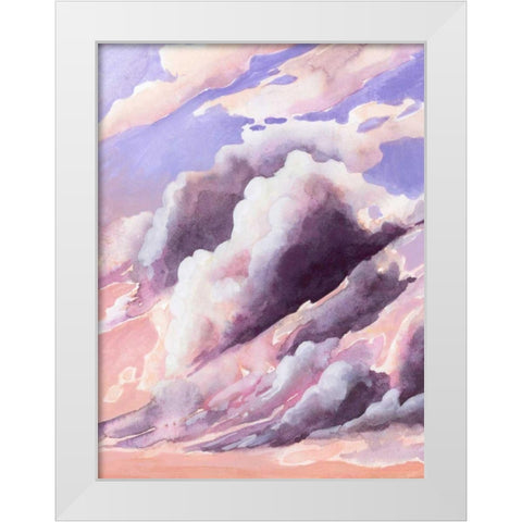 Amethyst Cumulus I White Modern Wood Framed Art Print by Popp, Grace