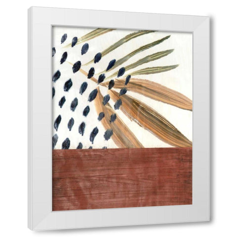 Ceramic Leaves III White Modern Wood Framed Art Print by Stramel, Renee W.