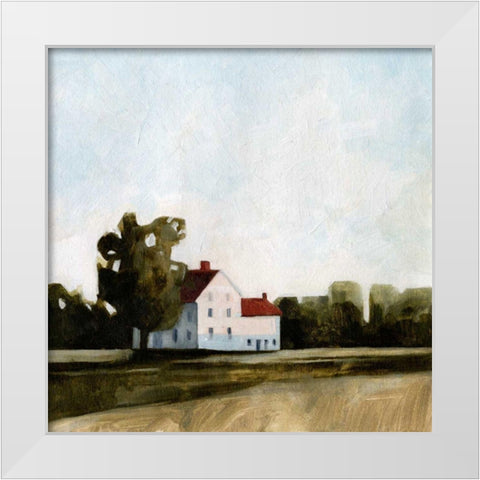 Quiet Farmhouse I White Modern Wood Framed Art Print by Caroline, Emma