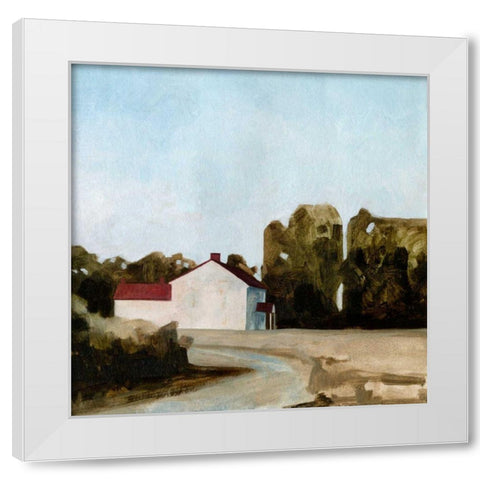Quiet Farmhouse II White Modern Wood Framed Art Print by Caroline, Emma