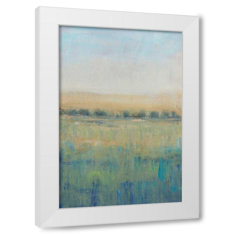 Open Meadow View I White Modern Wood Framed Art Print by OToole, Tim