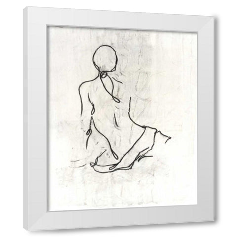 Embellished Gestural Contour II White Modern Wood Framed Art Print by Harper, Ethan