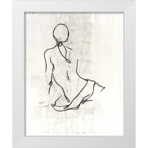 Embellished Gestural Contour II White Modern Wood Framed Art Print by Harper, Ethan