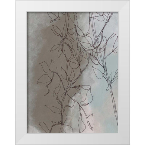 Windy Branch I White Modern Wood Framed Art Print by Moore, Regina