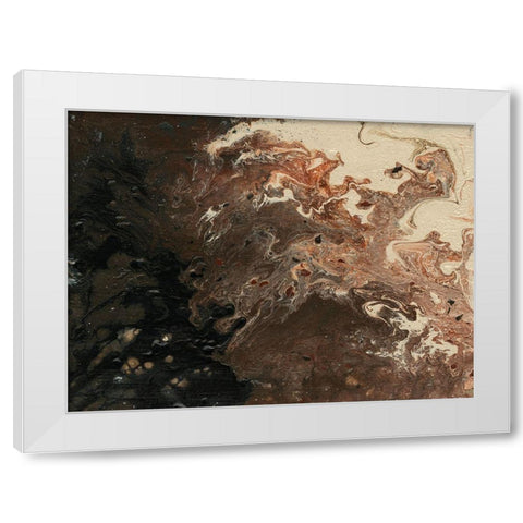 Dark Flow I White Modern Wood Framed Art Print by Moore, Regina