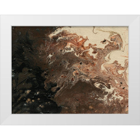 Dark Flow I White Modern Wood Framed Art Print by Moore, Regina