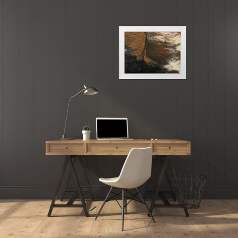 Dark Flow III White Modern Wood Framed Art Print by Moore, Regina