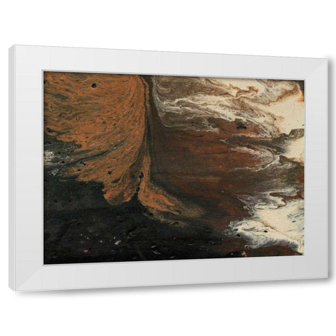 Dark Flow III White Modern Wood Framed Art Print by Moore, Regina