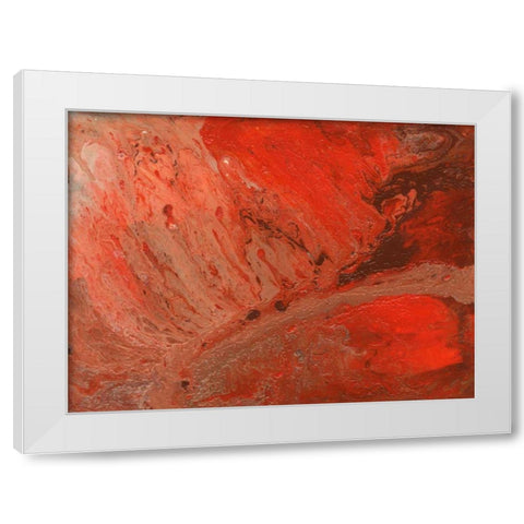 Autumn Bonfire I White Modern Wood Framed Art Print by Moore, Regina