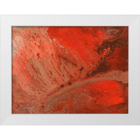 Autumn Bonfire I White Modern Wood Framed Art Print by Moore, Regina