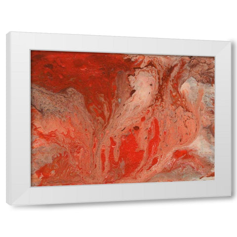 Autumn Bonfire II White Modern Wood Framed Art Print by Moore, Regina