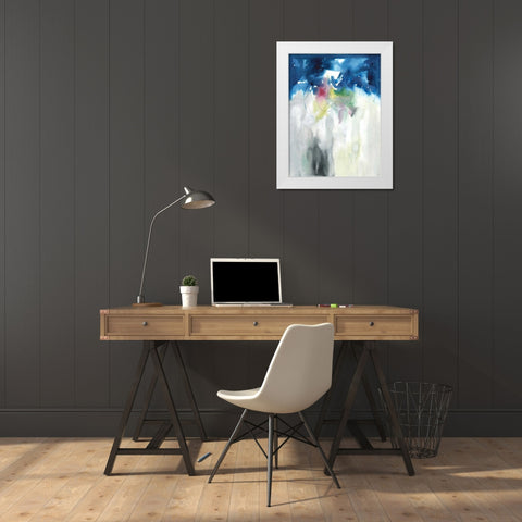 Rising II White Modern Wood Framed Art Print by Combs, Joyce