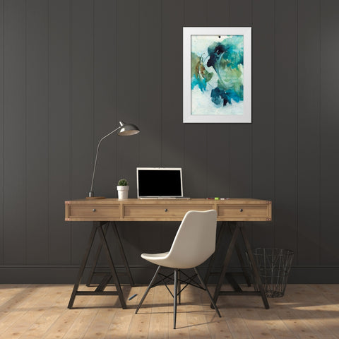 Spring I White Modern Wood Framed Art Print by Combs, Joyce