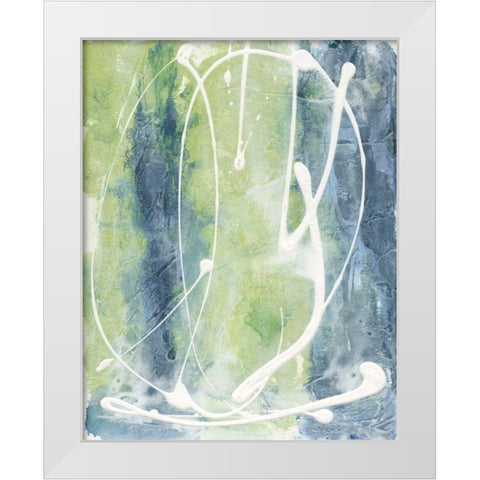 Unbroken Circle II White Modern Wood Framed Art Print by Combs, Joyce
