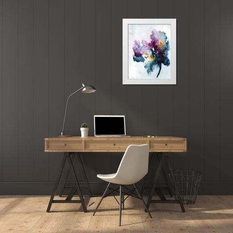 Bouquet II White Modern Wood Framed Art Print by Combs, Joyce