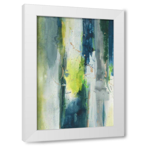 Treetops I White Modern Wood Framed Art Print by Combs, Joyce