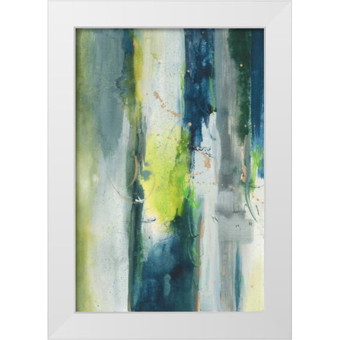Treetops I White Modern Wood Framed Art Print by Combs, Joyce