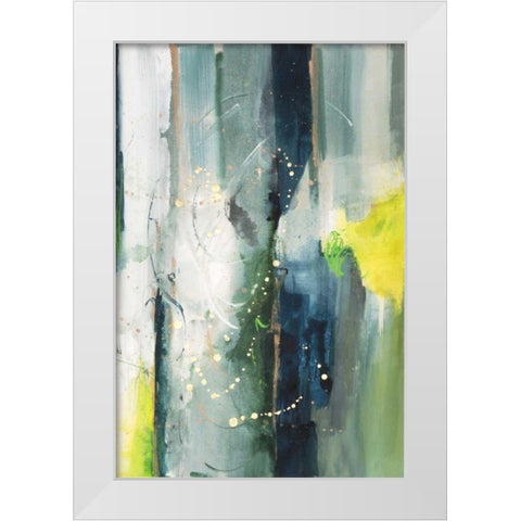 Treetops II White Modern Wood Framed Art Print by Combs, Joyce