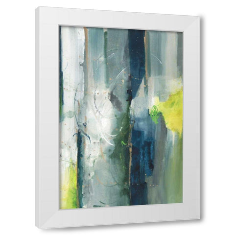 Treetops II White Modern Wood Framed Art Print by Combs, Joyce