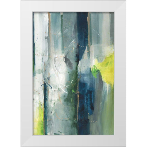 Treetops II White Modern Wood Framed Art Print by Combs, Joyce