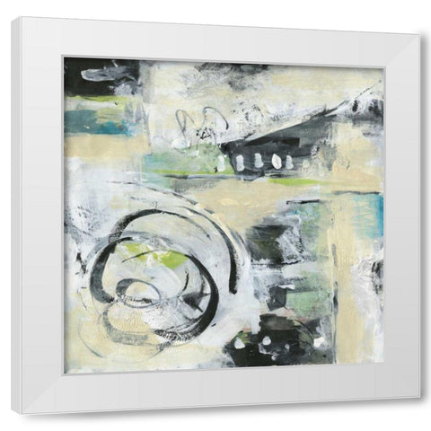 Bridge to Happiness I White Modern Wood Framed Art Print by Combs, Joyce