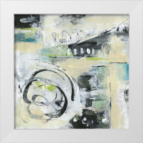 Bridge to Happiness I White Modern Wood Framed Art Print by Combs, Joyce