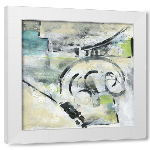 Bridge to Happiness II White Modern Wood Framed Art Print by Combs, Joyce