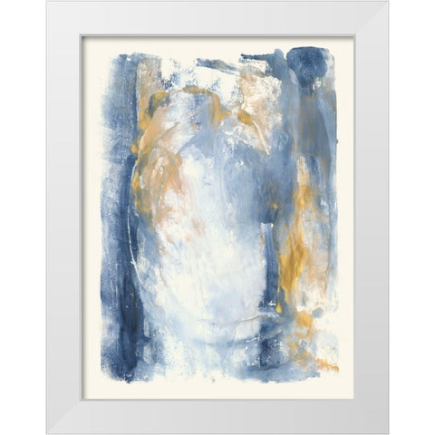Circles and Dream I White Modern Wood Framed Art Print by Combs, Joyce