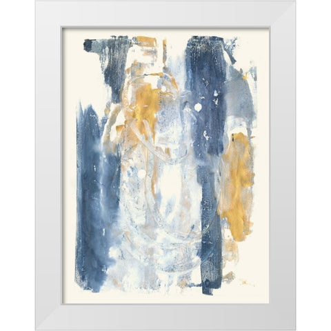 Circles and Dream II White Modern Wood Framed Art Print by Combs, Joyce
