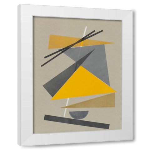Homage to Bauhaus I White Modern Wood Framed Art Print by Delamater, Rob
