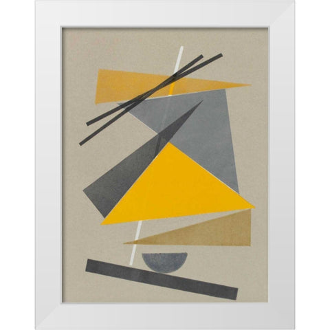 Homage to Bauhaus I White Modern Wood Framed Art Print by Delamater, Rob