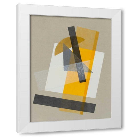 Homage to Bauhaus III White Modern Wood Framed Art Print by Delamater, Rob