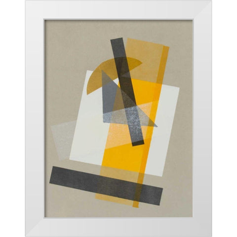 Homage to Bauhaus III White Modern Wood Framed Art Print by Delamater, Rob
