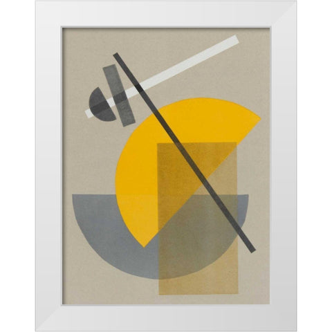 Homage to Bauhaus IV White Modern Wood Framed Art Print by Delamater, Rob