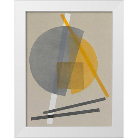 Homage to Bauhaus V White Modern Wood Framed Art Print by Delamater, Rob