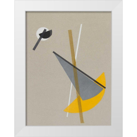 Homage to Bauhaus VI White Modern Wood Framed Art Print by Delamater, Rob