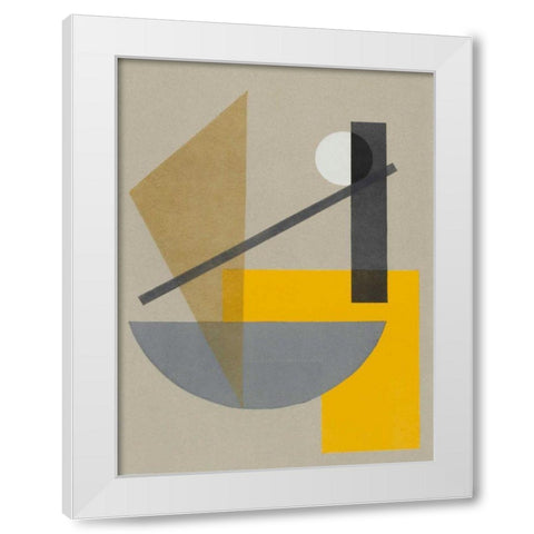 Homage to Bauhaus VII White Modern Wood Framed Art Print by Delamater, Rob