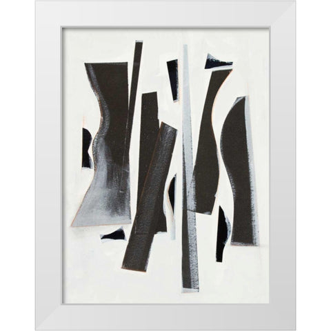 Rhythm Cadence I White Modern Wood Framed Art Print by Delamater, Rob