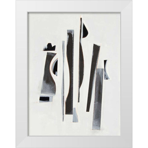 Rhythm Cadence II White Modern Wood Framed Art Print by Delamater, Rob