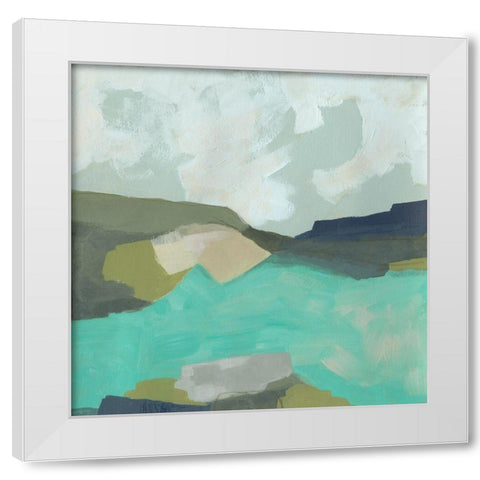 Coastal Crest I White Modern Wood Framed Art Print by Vess, June Erica
