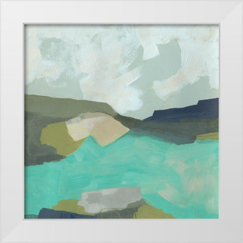 Coastal Crest I White Modern Wood Framed Art Print by Vess, June Erica