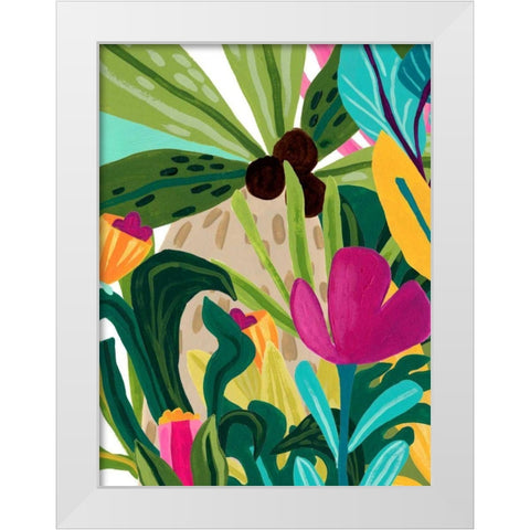 Island Thicket II White Modern Wood Framed Art Print by Vess, June Erica