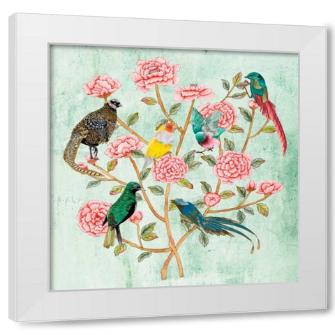 Minty Chinoiserie II White Modern Wood Framed Art Print by Wang, Melissa