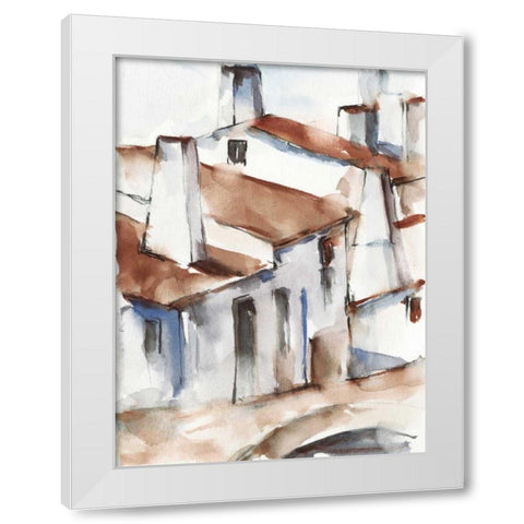 White Cottages I White Modern Wood Framed Art Print by Harper, Ethan